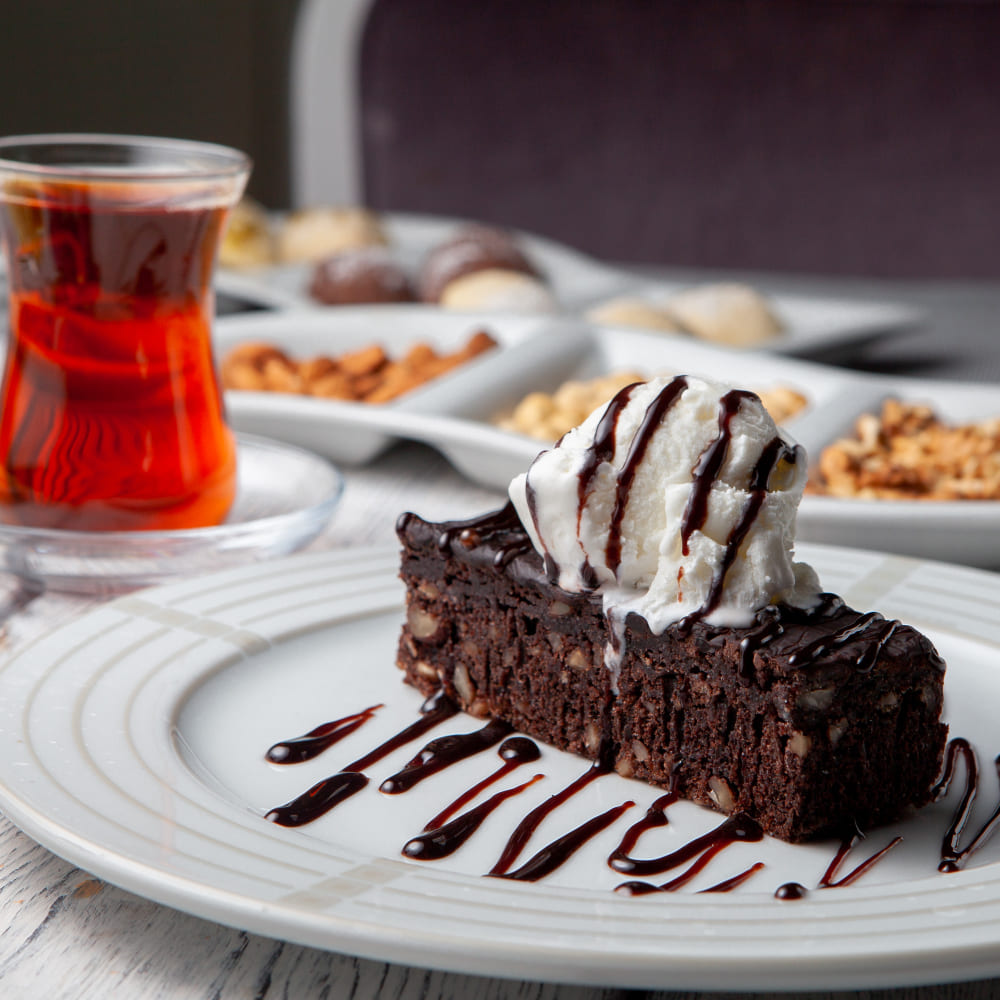 Delicious dessert beautifully presented